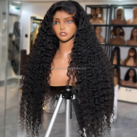 Peluca frontal de encaje 13*4 de onda profunda al por mayor, densidad del 250%, cabello humano virgen vietnamita SDD, proveedores de pelucas de encaje HD transparente
