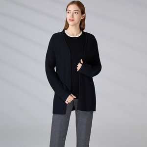 Women Open Front Long Sleeve Casual Knitted Outerwear Sweater Eco-friendly Custom Logo 100% Bio Cotton Knit Cardigan - Product Image 4