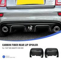 Alerón Trasero de Fibra de Carbono Shasha, Accesorios Exteriores de Fibra de Carbono Real para Fiat 500 ABARTH 595 695
