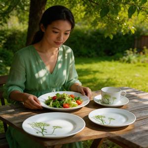 Juego de Vajilla de Porcelana Alemana con Diseño Floral Harvit, 30 Piezas, Hecho en China, Juego de Vajilla para Fiestas, Precio Económico al por Mayor - Product Image 2