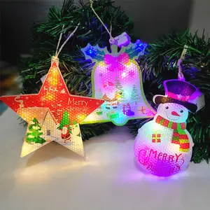 2023 decoraciones de navidad Christmas holiday lighting figurine ornamenti a sospensione LED christmas tree decorator lights