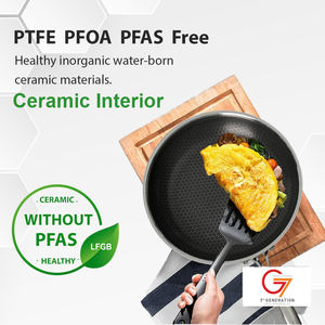 Padella Antiaderente Divisa con Fondo Piatto in Acciaio Inox Triplo Strato Senza PFAS con Rivestimento a Nido d'Ape - Product Image 4