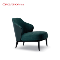 Ensemble de 2 chaises de salon modernes avec fauteuil d'appoint et canapé-lit pour appartement