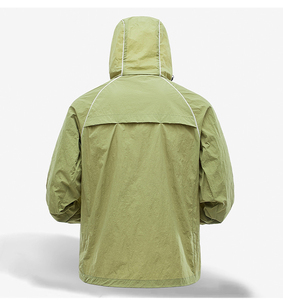 Chaqueta Ligera de Verano RUIQUWIN de Secado Rápido con Protección UV UPF50+, Logotipo Personalizado, Transpirable, con Capucha, Cremallera, Antibacteriana, Unisex - Product Image 4