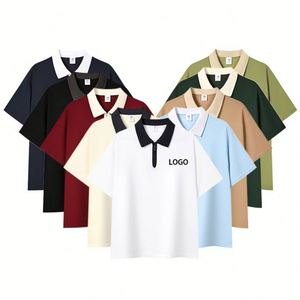 Camiseta de Golf Personalizada con Cierre en el Cuello, Unisex, Manga Corta, para Trabajo en Equipo, Deporte, de Alta Calidad, Teñida con Tinte que Absorbe la Humedad - Product Image 3