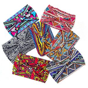 Bandeau élastique large bohème, foulard de yoga imprimé ethnique africain, accessoires de cheveux sportifs tendance pour femmes, vente en gros - Product Image 5