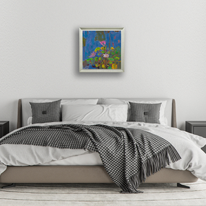 Original Teacher Zhang Liping's Floral Oil Painting Lotus-Whispers UV Printed <b>Canvas</b> Wall Art for Living Room Home Decoration Or - Product Image 5