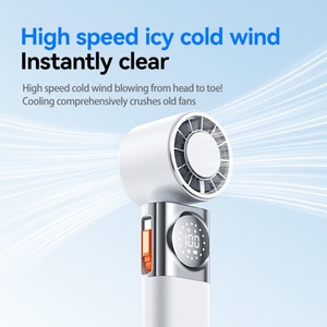 Mini Ventilador Portátil Plegable de 3600mAh con Carga USB, Función de Banco de Energía, Paquete de Hielo, 5 Velocidades, Recargable, para Uso en Exteriores, Automóviles, Hoteles y Autocaravanas - Product Image 3