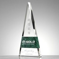 Trophée en marbre au design créatif et innovant, trophée en cristal et marbre pour certificat d'honneur, prix de charité