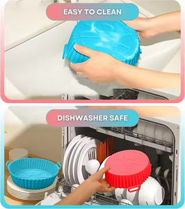 Custom Food Grade <strong>Silicone</strong> <strong>Air</strong> <strong>Fryer</strong> Liners with Comfortable Handle Reusable <strong>Silicone</strong> <strong>Air</strong> <strong>Fryer</strong> Baking <strong>Dishes</strong> Pans - Product Image 4