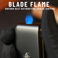 Briquet à cigare portable en métal coupe-vent, torche rechargeable au gaz, allume-feu pour fumeurs, gadgets de cigares haut de gamme, cadeau
