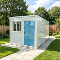 Maison conteneur pliable imperméable et ignifuge, préfabriquée, modulaire, mobile, pour usage extérieur