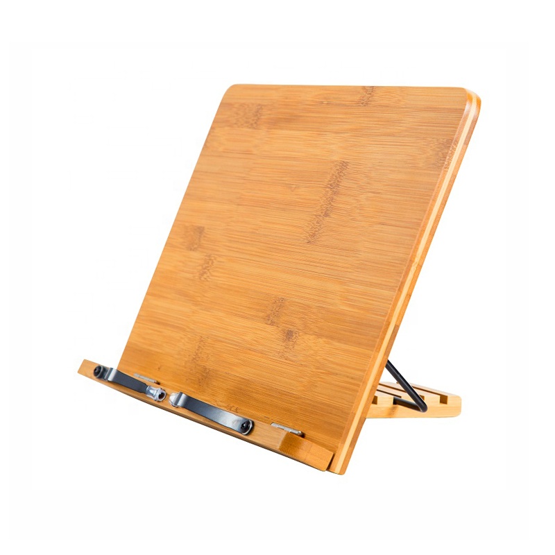 Удобный регулируемый угол, держатель-подставка из бамбука для музыкальной книги