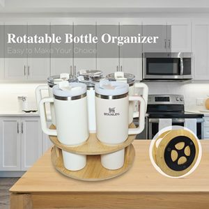 Rotatable Stanley <b>Cup</b> <b>Holder</b> for Cabinet Organizer Water Bottle Organizer for Stanley 40/30/20/14 oz <b>Tumbler</b> with Handle - Product Image 3