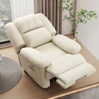 Canapé inclinable électrique multifonctionnel à une place, rotatif, avec support de téléphone à chargement USB, design minimaliste moderne, structure métallique