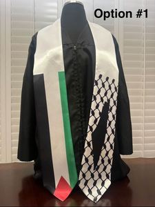 Estola de Graduación Personalizada de Satén con Mapa de Palestina y Diseño Árabe Arafat Keffiyeh, Oferta con Descuento - Product Image 4