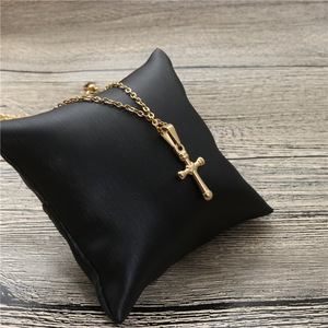 <b>Cross</b> Pendant Necklace Zinc Alloy Gold Plated For Men Women Gift Jewelry - Product Image 4