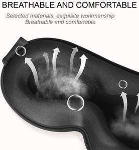Máscara <span class=keywords><strong>de</strong></span> <span class=keywords><strong>Dormir</strong></span> <span class=keywords><strong>de</strong></span> Espuma Viscoelástica Contorneada en 3D, Correa Ultra Suave Ajustable, Cero Presión en los Ojos, OEM Personalizado, MOQ 100 Piezas - Product Image 3