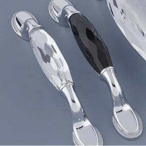 모던 럭셔리 96mm K9 크리스탈 아연 합금 불규칙 모양 서랍 손잡이 옷장 손잡이 로즈 골드 캐비닛 손잡이 - Product Image 5