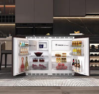 Mini-réfrigérateur-congélateur encastrable 86L sans givre en plastique, intelligent, silencieux, économe en énergie, portable, pour hôtel