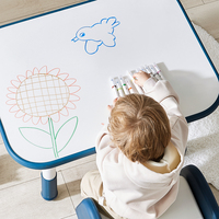 Ensemble table et chaise d'étude moderne pour enfants 77*58*55cm pour chambre d'enfant, salon, école, en plastique