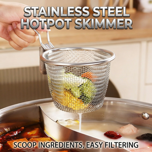 Stainless Steel Hot Pot <b>Strainer</b> Fine Mesh Hanging Design For Cooking Noodles And Frying Dropshipping - Product Image 2