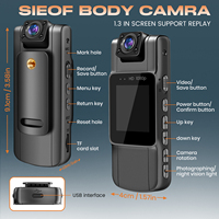 Mini Cámara de Acción HD para Vlogs, Pantalla IPS de 1.5 Pulgadas, 1080P, Gran Angular de 130°, Resistente al Agua, Cámara Deportiva Portátil, Grabadora para Exteriores