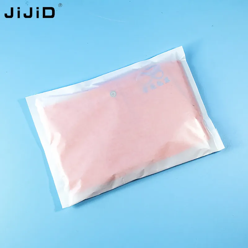 JiJiD Customized Self Seal Recyclable Small Clothing Packaging tshirt bag Kraft White Lined Coated Glassine Wax Paper Bag