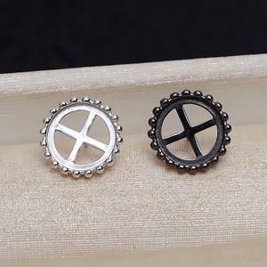 Accesorios de Plata S925 para DIY, 10mm, Diseño de Ojos Grandes 4212, Separadores de Joyería con Patrón Ovalado de Diablo Flotante Barroco - Product Image 2