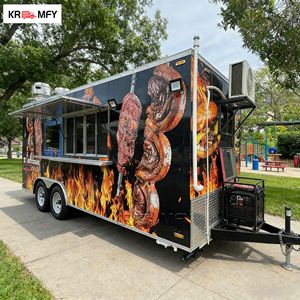 Camion de cuisine mobile entièrement équipé avec frites, en acier inoxydable, fibre de verre et aluminium, couleur personnalisée 2026 - Product Image 1