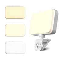 Lampu Selfie Ring Lipat Isi Ulang, Suhu Warna Dapat Diatur 2800-6000K, 66 LED Super Terang, Lampu Mini Jepit