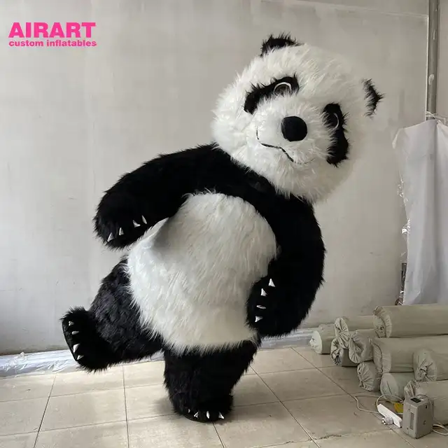 Traje inflável de panda para caminhada, fantasia adulta personalizada