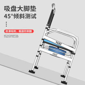 Folding <b>Chair</b> for Disabled Person Portable Bath Toilet Push <b>Chair</b> with Wheel <b>Shower</b> <b>Chair</b> Sit Bath Dual-use - Product Image 4