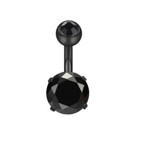 Bijoux <span class=keywords><strong>de</strong></span> mode en gros, plusieurs styles, acier inoxydable plaqué or noir, pierres rondes en turquoise et zircon, hypoallergéniques, anneaux <span class=keywords><strong>de</strong></span> nombril - Product Image 1