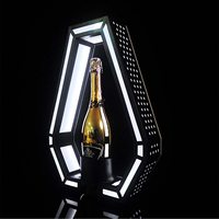 Présentoir LED rechargeable en métal pour bouteilles de champagne, idéal pour les soirées, événements et boîtes de nuit