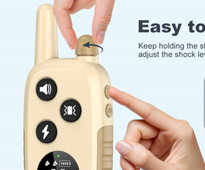 맞춤형 4200ft 방수 충전식 개 훈련 E 칼라 원격 껍질 제어 진동/톤/충격 모드 S/M/L 크기 - Product Image 3