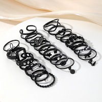 Ensemble de bagues pour les doigts en forme de serpent papillon BS, électro-plaquées, creuses, amour, lot mixte, bagues pour les articulations