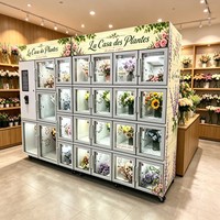 Distributeur automatique de fleurs intelligent, 24h/24, vente en libre-service de bouquets de fleurs fraîches