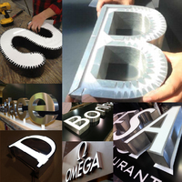 Machine de cintrage de lettres en aluminium 3D, avec fonction de découpe en V automatique et perforation pour la fabrication de panneaux