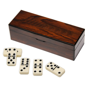 Hot bán tùy chỉnh đôi 6 Domino Bộ Quà Tặng 28 gạch với Spinner trong hộp gỗ - Product Image 4
