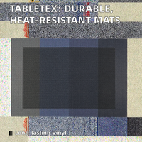 Set de sets de table à manger modernes, écologiques, résistants à la chaleur, antidérapants, lavables et durables en vinyle/PVC tissé rectangulaire de 1 à 2mm d'épaisseur
