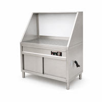 Chariot de banquet isotherme pour buffet d'hôtel et service de traiteur, chariot chauffant en acier inoxydable avec portes 1200 x 700 x 800 mm