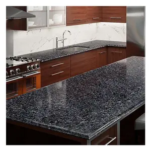 Prefab homes natural stone black granite countertops kitchen