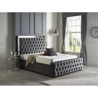 Meubles de chambre à coucher Ensemble de chambre à coucher de luxe 2023 King Size Mobilier de maison Cadre de lit en velours de luxe prêt à expédier