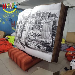 Décoration de fête de landau géant <span class=keywords><strong>ouvert</strong></span> toile de fond de livre gonflable - Product Image 5