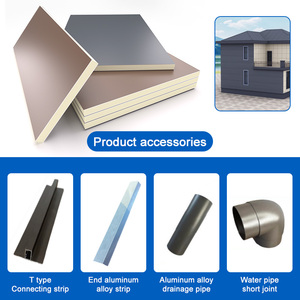 SUNTO PU pannello Sandwich in alluminio poliuretano per il tetto officina parete esterna prefabbricata casa <span class=keywords><strong>Interior</strong></span> Design pareti e pavimenti - Product Image 5