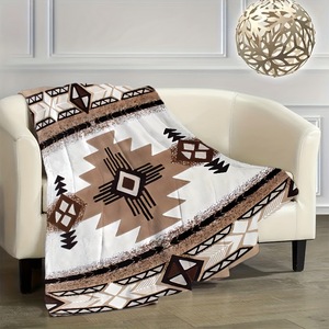 Verão Ar Condicionado Tamanho Grande 240*220cm Escritório Sofá Camping Imprimir Flanela Bohemian Throw Custom Fleece Blanket - Product Image 2