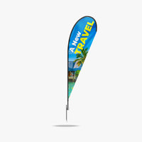 Drapeau personnalisé Classe Mode Impression Bannières Polyester Usine Plume Drapeau Extérieur Suspendu Bannière Promotion Flex Bannière Stand