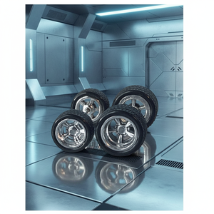 قطع غيار سيارات الألعاب المنزلية، عجلات بلاستيكية صلبة صغيرة مقاس 14 مم مصنوعة بتقنية حقن البلاستيك للألعاب - Product Image 3