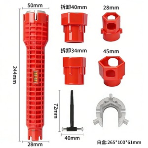 Jeu de clés à tuyaux multifonctions, métriques, hexagonales, à double extrémité, avec poignée antidérapante, pour la réparation des robinets de lavabo de salle de bain, outils de bricolage - Product Image 5